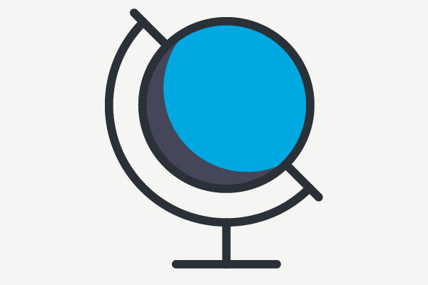 Icon of a world globe