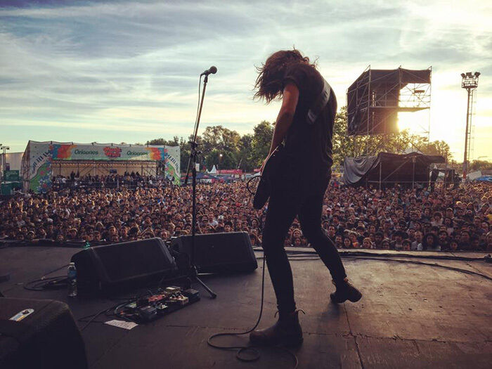 Courtney barnett on stage performing in south america