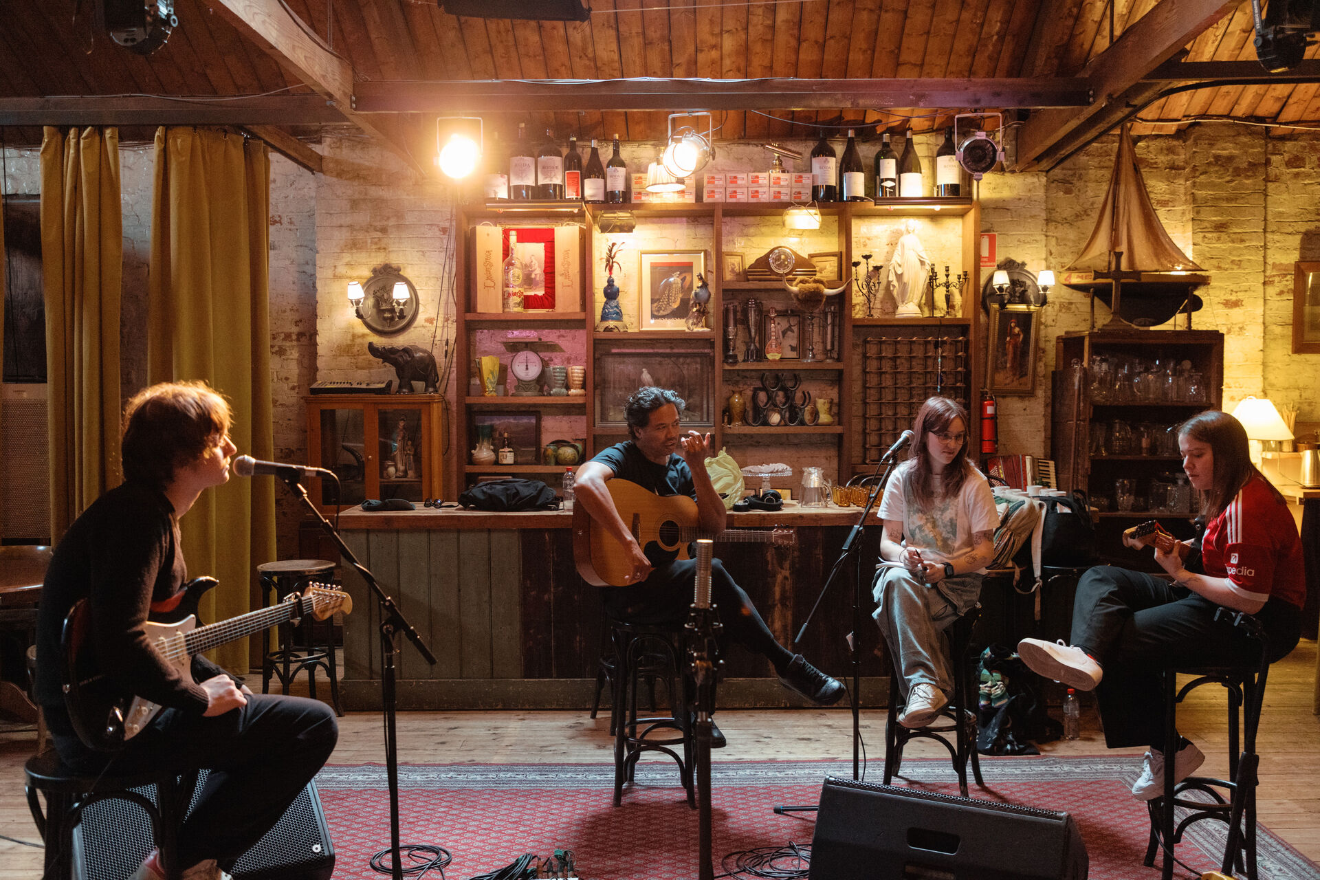 Image L-R: Kane Gabell, Dougy Mandagi, Sarah Grainger, Ella Phillips. Credit: Rick Clifford