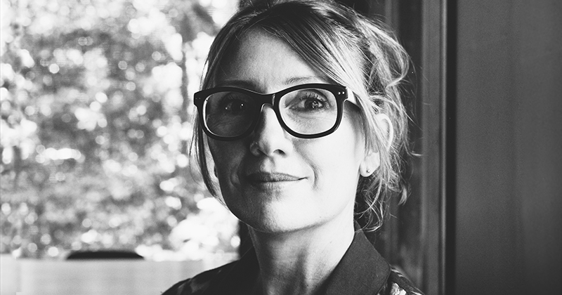 A black and white image of Viv Fantin from Next Act Coaching