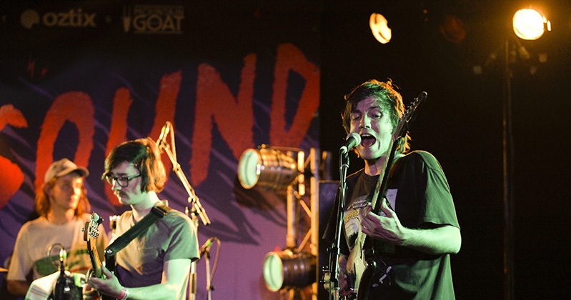 Band Good Morning performing on stage